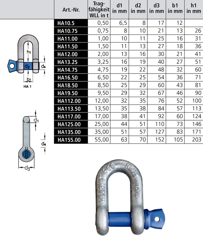 Schäkel hochfest HA 1