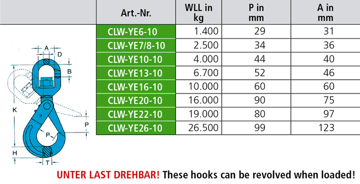 Wirbelhaken CLW-YE